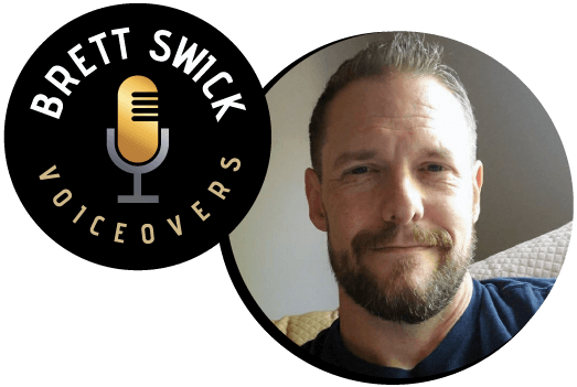 Brett Swick Voice Over Artist Banner Logo